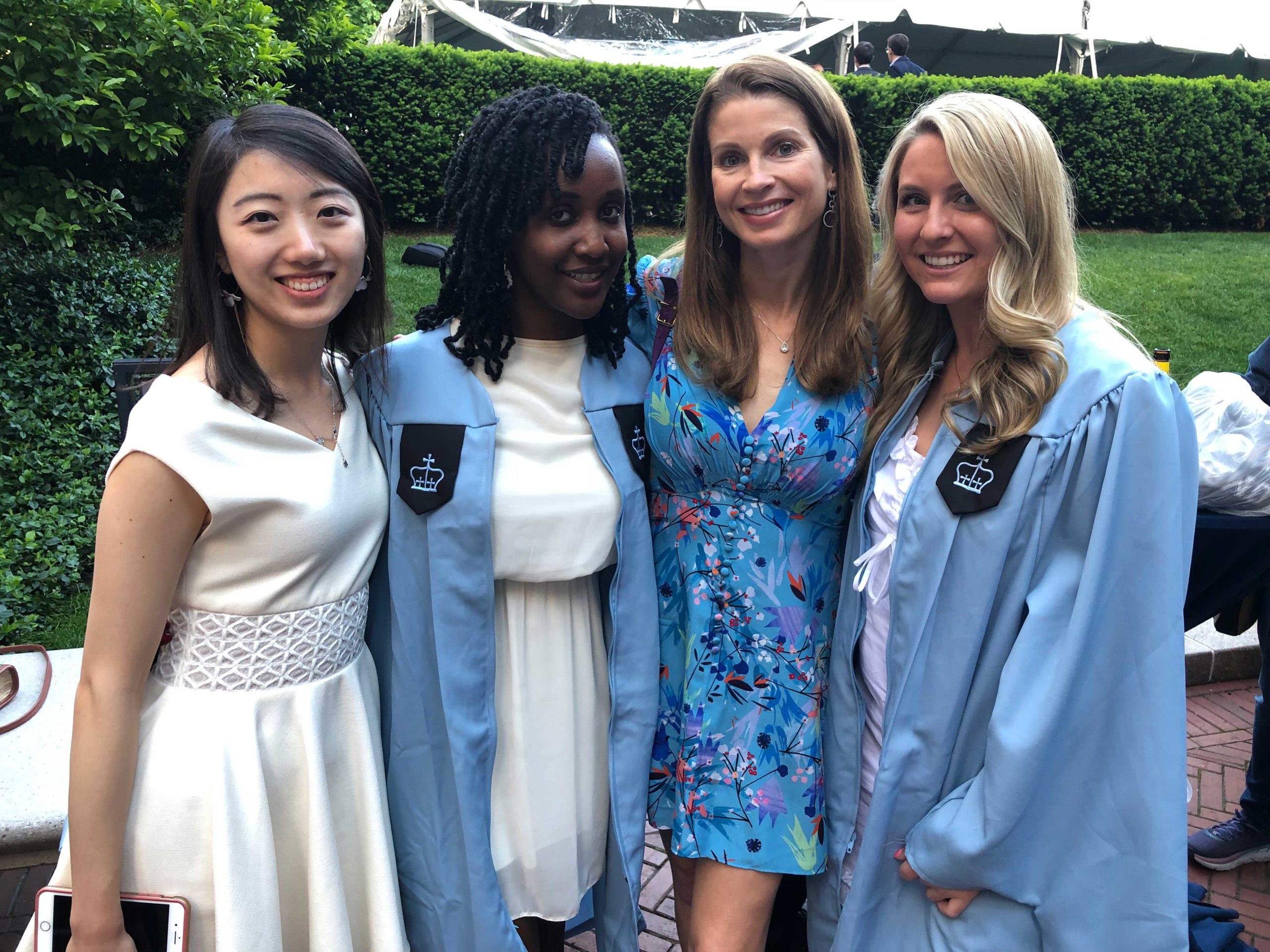 With Class of ‘19 Columbia Journalism School grads Melody Jiang, Caroline Kimeu, and Emily Tyree