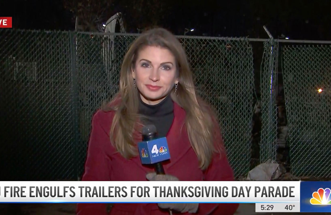 NJ Fire Engulfs Trailers for Thanksgiving Day Parade